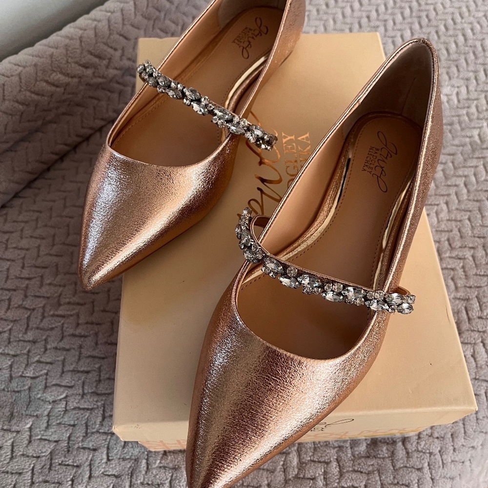 Jewel Badgley Mischka- Dylan Rose Gold Flat